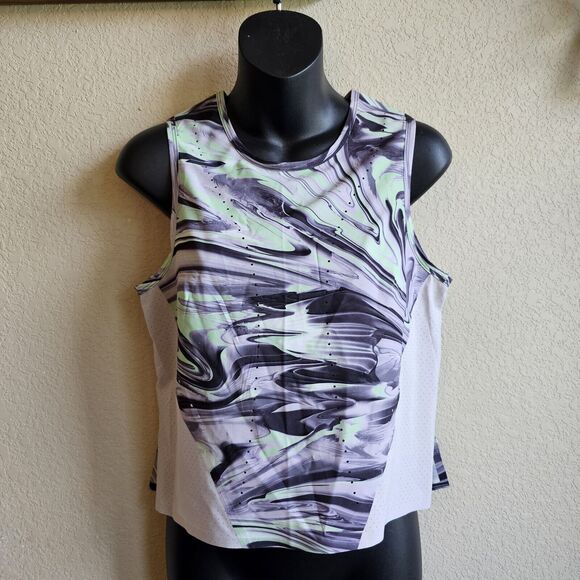 Lululemon Swift Ventilated Running Tank Top, Paint Warp, Size 6 - Picture 3 of 7
